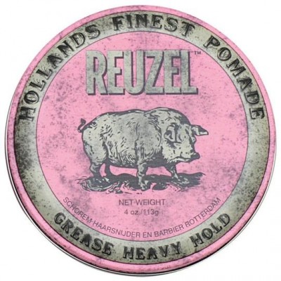 Reuzel - Pink Pomade Heavy Hold Grease Pomade 4oz